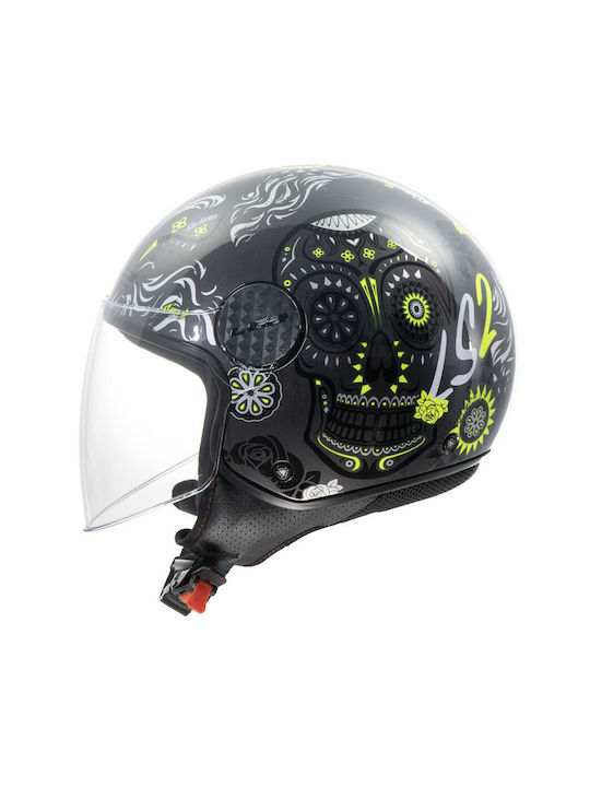 LS2 OF558 Sphere Lux II Jet ECE 22.06 Black H-V Yellow