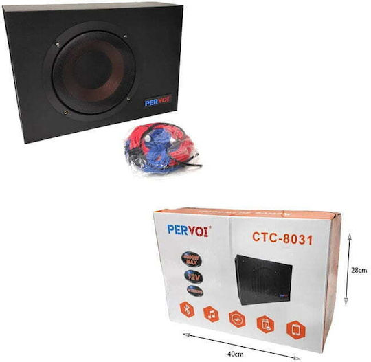 PerVoi Pervoi Αυτοενισχυόμενο Subwoofer Αυτοκινήτου με Κούτα