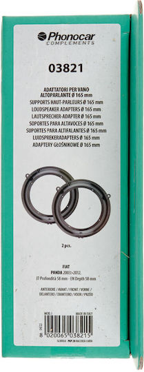 Phonocar Speaker Ring Car Front 165mm Fiat Panda 2003+ 2pcs