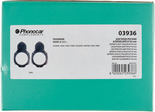 Phonocar Βάσεις Ηχείων Μπροστινές 165mm για Volkswagen Passat CC 2008 2τμχ