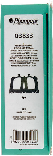 Phonocar Βάσεις Ηχείων Πίσω 130mm για Opel Corsa 1993-2006 2τμχ