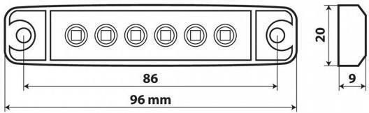 Lampa Φώτα Όγκου Φορτηγού 20τμχ 12-24V - Πορτοκαλί L9702.5