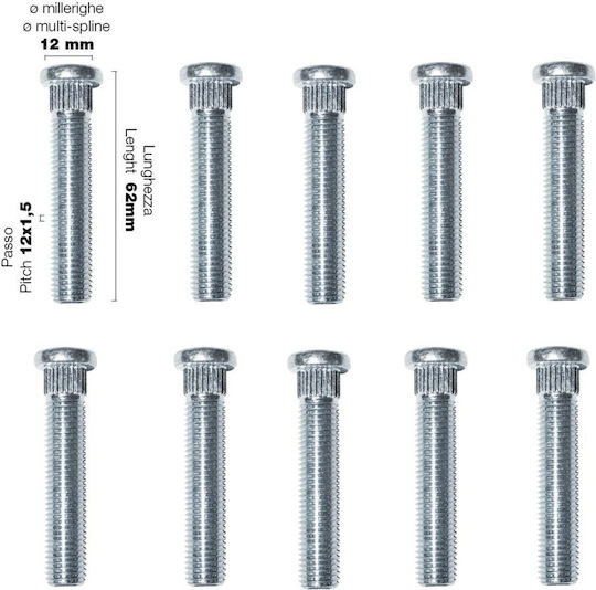 Simoni Racing Μπουζόνια M12x1.5mm 10τμχ
