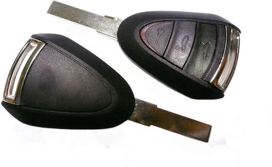 Carcasă cheie auto cu lamă cu 3 butoane pentru Porsche și lamă HU66