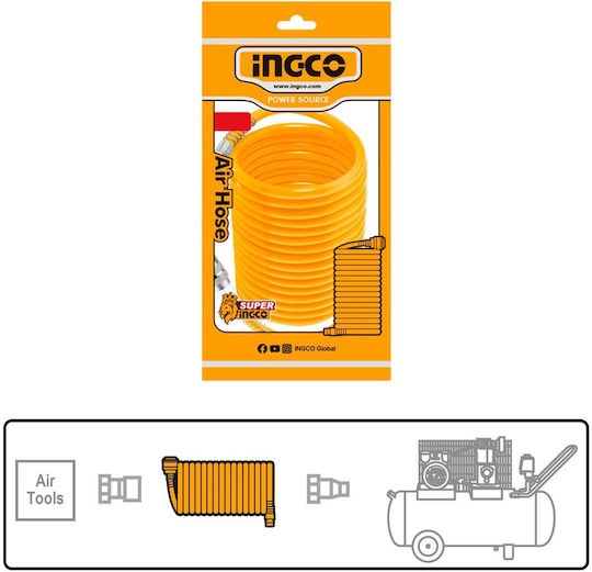Ingco Spiral Air Hose 10m AH1101