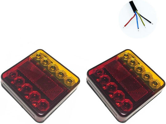 Factory LED Car Towing & Trailer Light Set Waterproof with Screws 12V 10SMD 2pcs