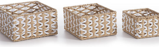Nef-Nef Homeware Vinci Кошница за съхранение Слама Бежов 23x23x12см 1бр Nef-Nef Homeware Vinci Кошница за съхранение Слама Бежов 23x23x12см 1бр