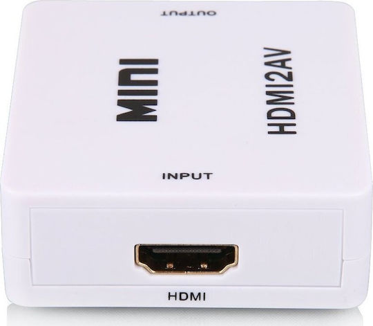 Acp Hdmi2av Μετατροπέας Hdmi Female Rca Female Λευκό