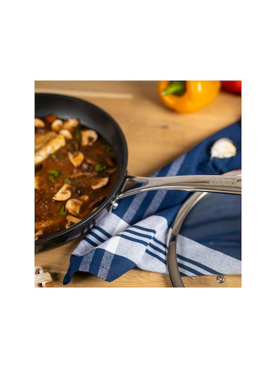 Kuhn Rikon Easy Pro Tigaie Sauté Din Aluminiu Cu Capac Cu Acoperire Antiaderentă 28cm