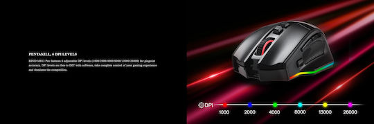 Redragon M813 RGB Геймърска Мишка 16000 DPI Черен