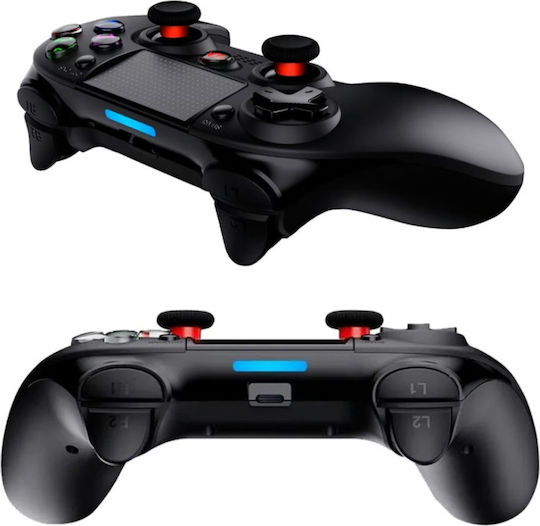 Redragon Juno G818 Ασύρματο & Ενσύρματο Gamepad για PC / PS4 Μαύρο