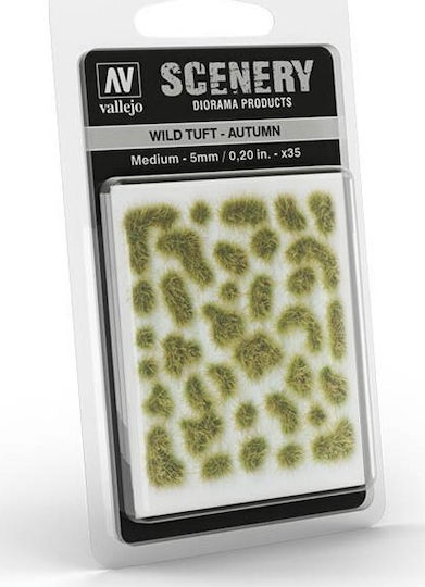 Acrylicos Vallejo Plant Mockup Medium Scenery - Wild Tuft – Autumn 5mmx3.5cm 35pcs