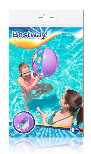 Bestway Φουσκωτή Μπάλα Θαλάσσης σε Μωβ Χρώμα