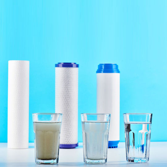 QWaterFilters WH3 Уред за филтриране на вода Троен Централно снабдяване / Под мивката С прорез ½" с резервен филтър QWaterFilters PP 5μm, QWaterFilters GAC,QWaterFilters CTO 5μm BR.0006
