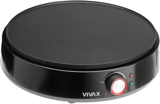 Aparat de făcut clătite Vivax Pm-1200 Tb 1200 W Încălzire rapidă Termostat Diametru 30 cm Negru