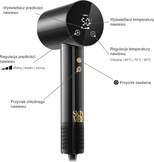 Skinvibe Libra Airloom Ionic Professional Hair Dryer Turbo with Diffuser 1500W
