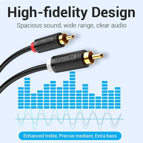 Vention Kabel 2x RCA-Stecker - 2x RCA-Stecker 3m
