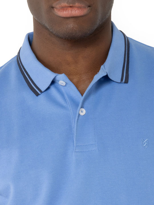 Polo Short Sleeve Blouse Sky Blue