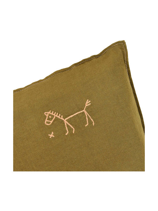 Nobodinoz Μαξιλάρι Καναπέ L1N0 Moss Green 45x45εκ.