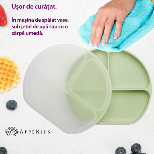 AppeKids Kinderteller aus Silikon Grün