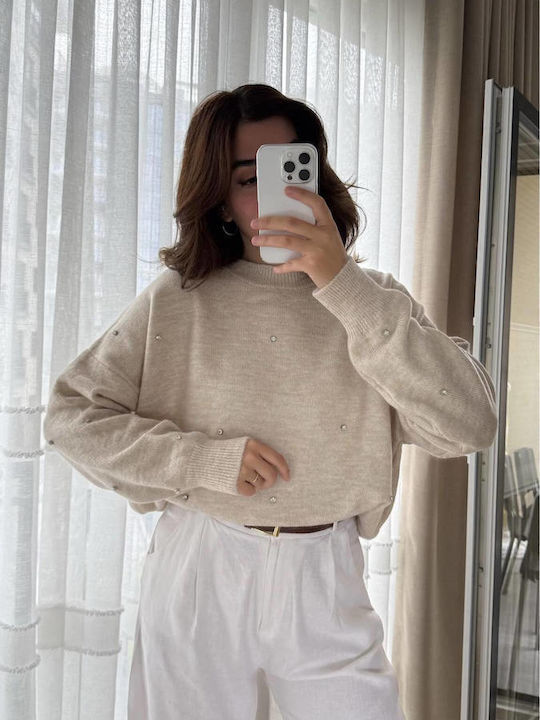 Damen Pullover Ecru