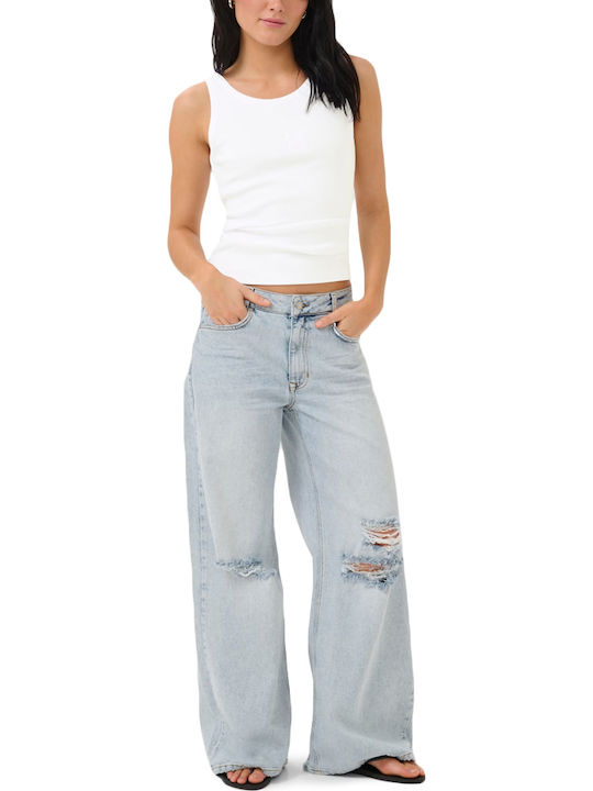 Women's Blouse Cotton Sleeveless White