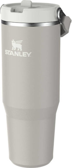 Stanley IceFlow Flip Straw 2.0 Thermos Bottle Stainless Steel BPA Free 890ml Iced Ash with Straw