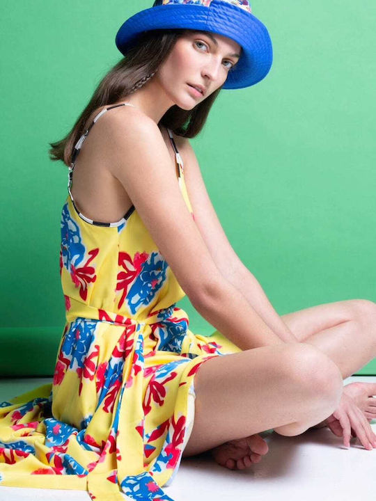 Καλοκαιρινό Midi Φόρεμα Κίτρινο