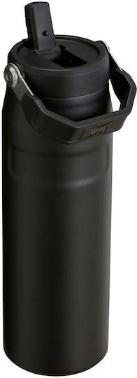 Stanley IceFlow Bottle Flip Μπουκάλι Θερμός Πλαστικό BPA Free 700ml Μαύρο με Καλαμάκι