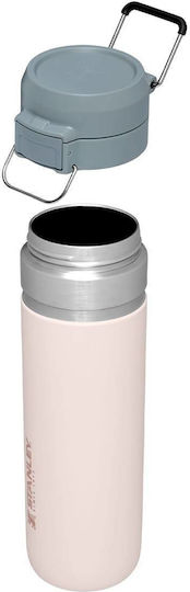Stanley Go Quick Flip Bottle Thermos Stainless Steel BPA Free 700ml Rose