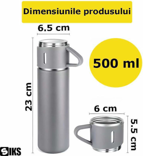 Sticlă Termos Oțel inoxidabil 500ml Gri