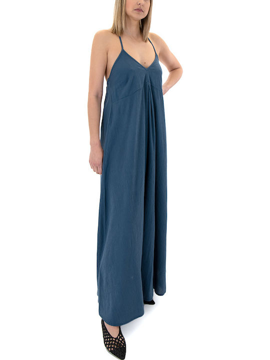 Καλοκαιρινό Maxi Φόρεμα Μπλε (BLUE)