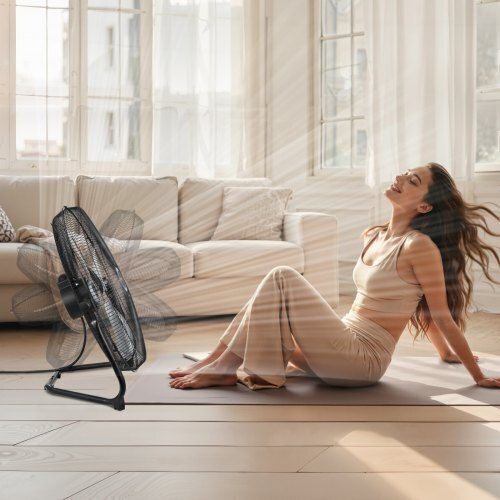 Vevor Ventilator De Pardoseală Putere 72W Diametru Ventilator 50.8cm Negru