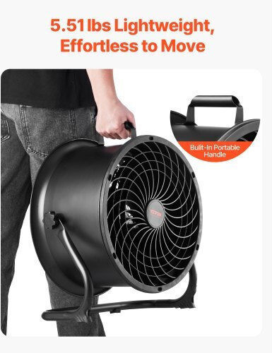 Vevor Ventilator De Pardoseală Negru