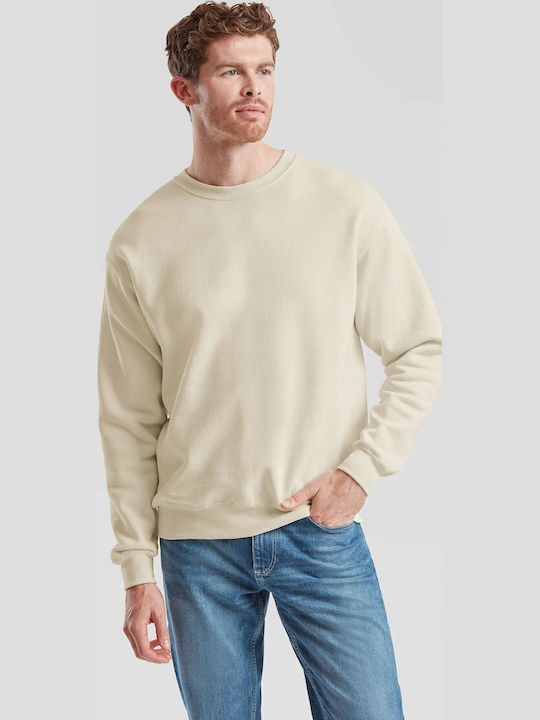 Men's Set-in Sweatshirt Natural Size 2XL