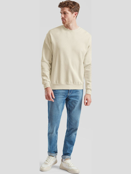 Men's Set-in Sweatshirt Natural Size 2XL