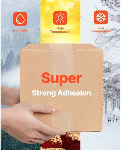Vevor Packaging Tape 6 Rolls 65 Yards Transparent Dispenser 2.7 Mil 3ycxfxjdtm6g2l8sqv0