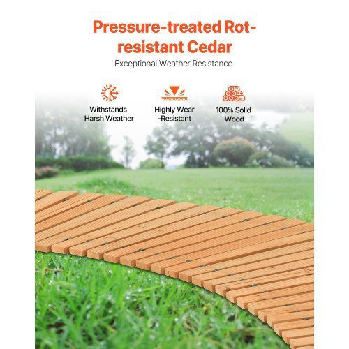 Vevor Wood Pathway for Garden Flooring 43.18x213.36cm