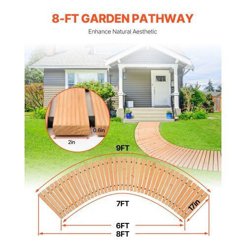 Vevor Wegweiser für Gartenboden aus Holz 43.18x243.84cm 1Stück