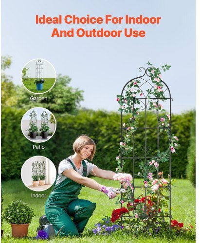 Vevor Set of 2 Metal Plant Climbing Supports 71x20 In Rust Resistant Hpjhx2jth71wkvlcjv0