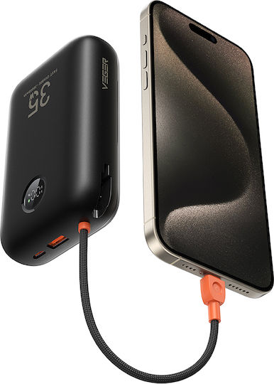 Veger W3018 Power Bank 30000mAh 35W με Θύρα USB-A και Θύρα USB-C Power Delivery / Quick Charge 3.0 Μαύρο