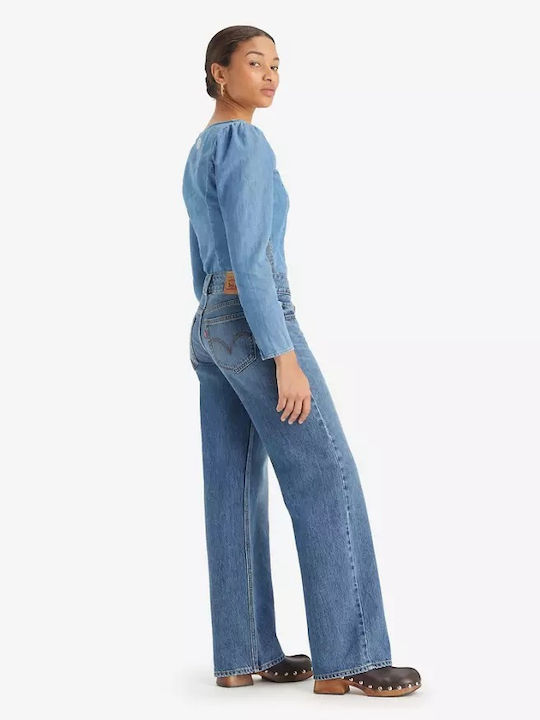 Women's Jean Trousers in Loose Fit Dark Indigo