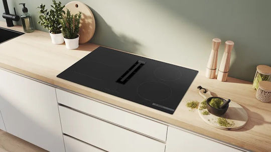 Bosch Serie 4 Επαγωγική Εστία με Πλαίσιο Αυτόνομη με Απορροφητήρα & Λειτουργία Κλειδώματος 80.2x52.2εκ.
