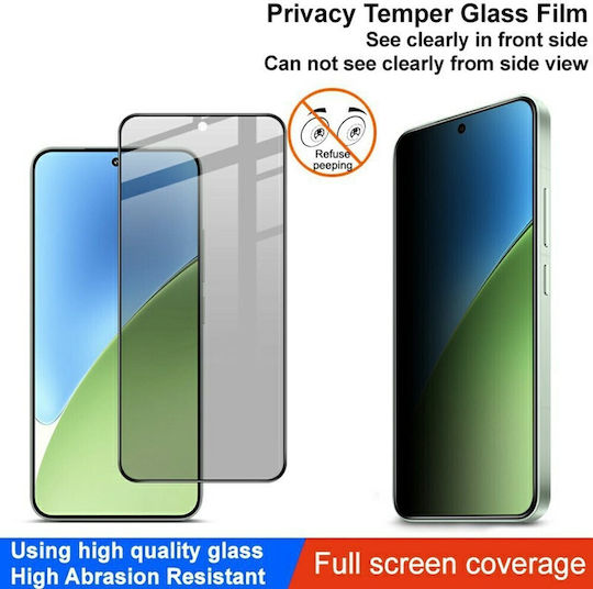 Privatsphäre Vollflächig gehärtetes Glas Schwarz (Xiaomi 15)