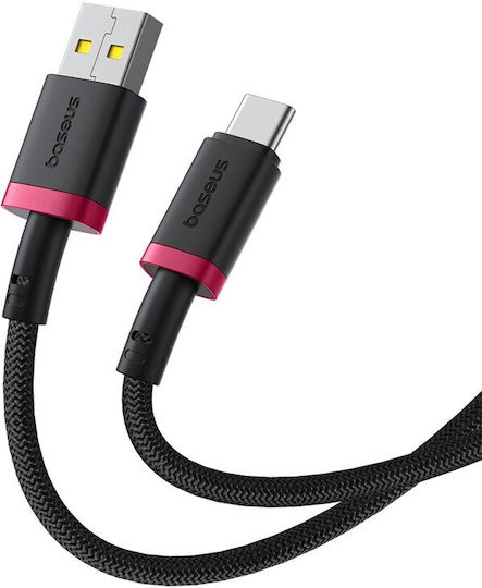 Baseus USB 2.0 Kabel USB Typ-C männlich - USB-A 60W PD Schwarz 2m P10377802U01-03
