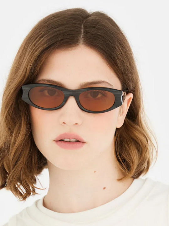 Retrosuperfuture Sunglasses Μαύρα with Acetate Frame & Orange Lens Retrosuperfuture Sunglasses Μαύρα with Acetate Frame & Orange Lens