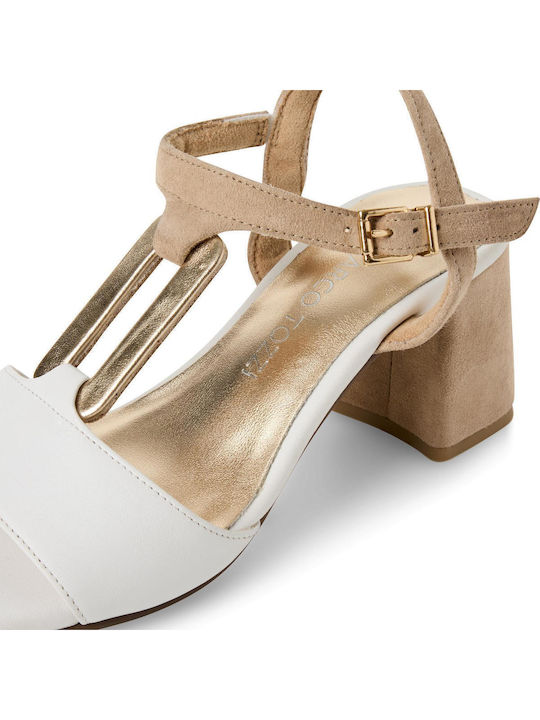 Leder Sandalen Weiß