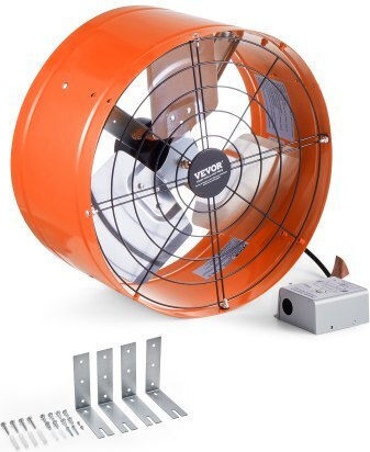 Vevor SQFJ15YC16502BPXZV2 Ventilator industrial Montat pe perete / tavan cu diametrul de 38.1cm