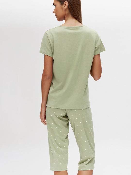 Minerva Summer Women's Pyjama Set Khaki