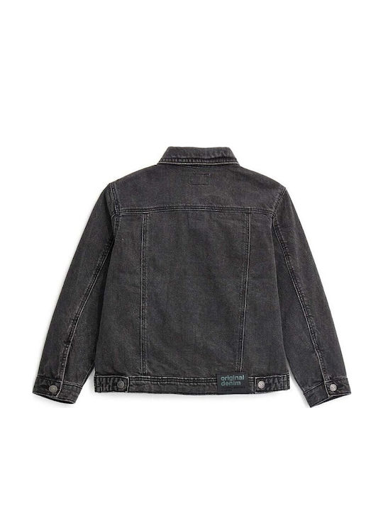 Kinder Denim Jacke Kurz Schwarz